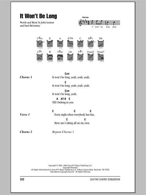 lyrics it won't be long|beatles aeolian cadences.